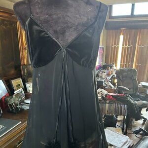 Black Velvet & Sheer Seductive Babydoll